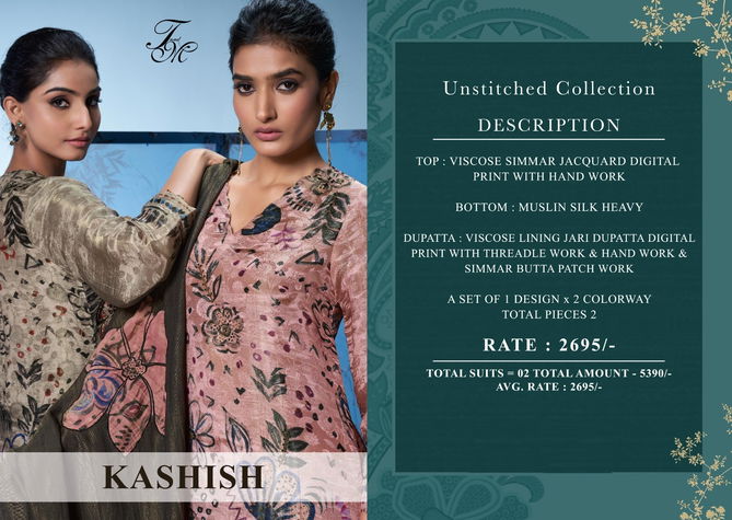 Kashish By T And M Heavy Designer Salwar Suits Wholesale Clothing Suppliers In India